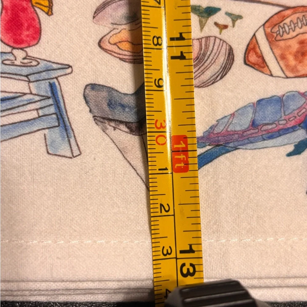 Georgia Map Tea‎ Towel With Local Points Of Interest Made in USA